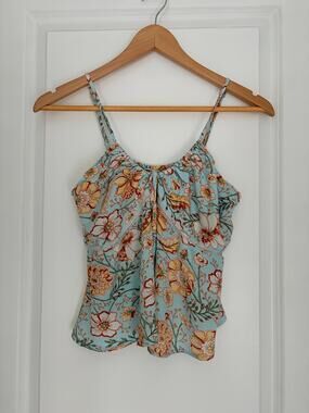 Billabong Ruffled Floral Cami Top Size Large